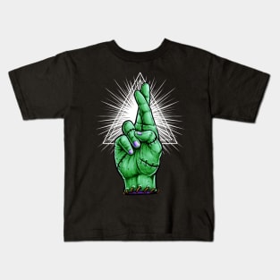 Zombie Fingers Crossed Kids T-Shirt